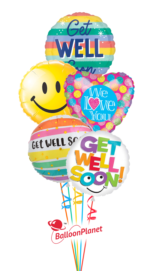 Get Well Expressions We Love You (5 Balloons)