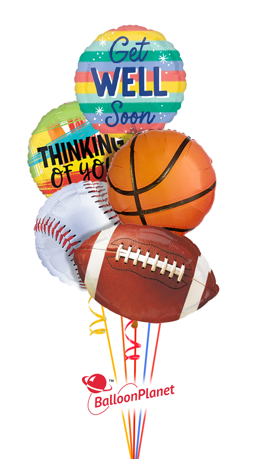Get Well Sport Thinking of You (5 Balloons)