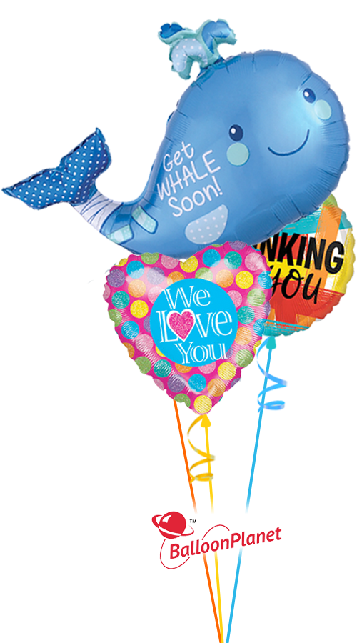 Get Whale Soon We Love You (3 Balloons)