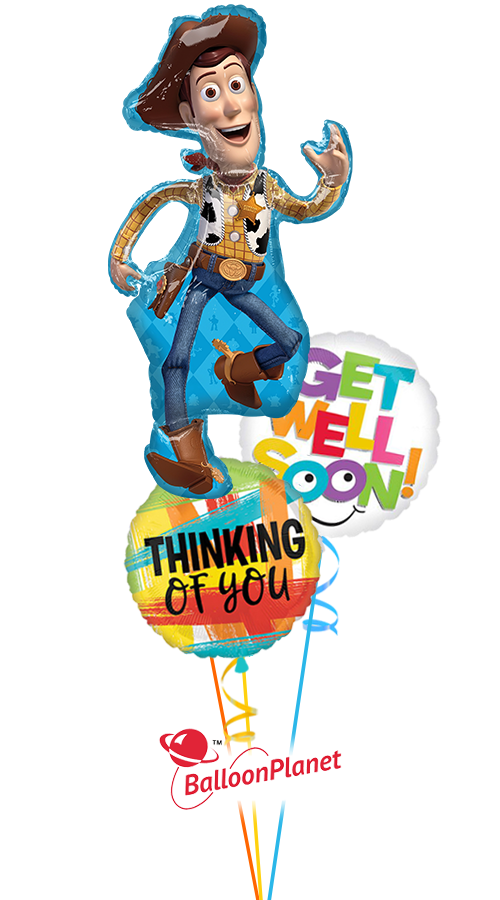 Woody Lightyear Thinking of You (3 Balloons)