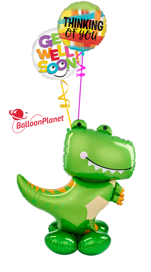 Green T-Rex AirLoonz Balloon (3 Balloons)