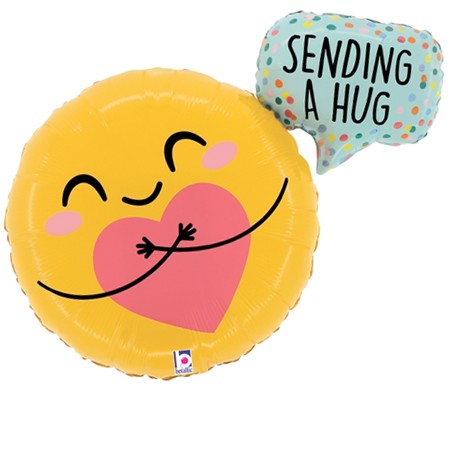 Sending a Hug 31in Mylar Balloon